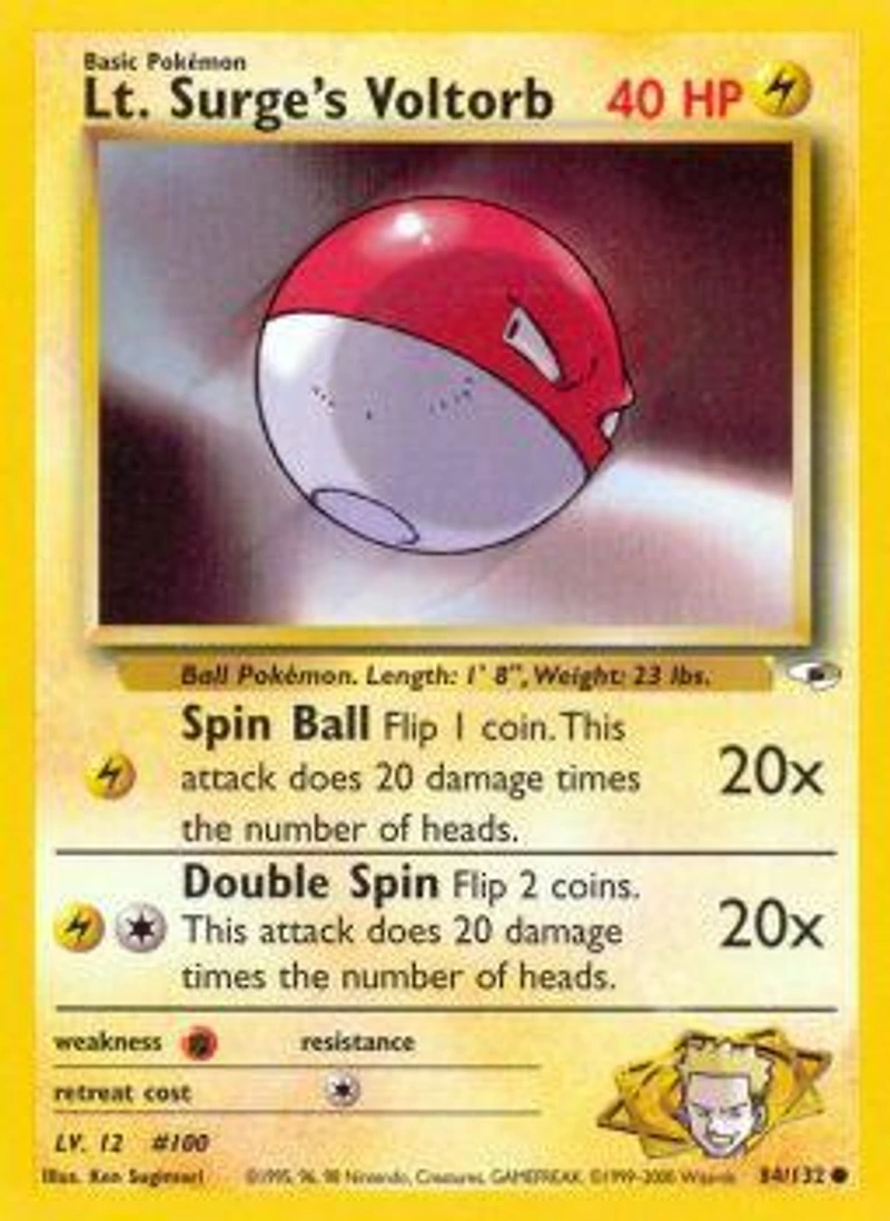 Lt. Surge's Voltorb - 84/132 Common Unlimited Edition