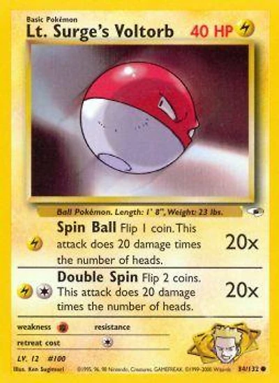 Lt. Surge's Voltorb - 84/132 Common Unlimited Edition
