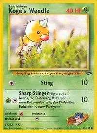 Koga's Weedle - 82/132 Common Unlimited Edition