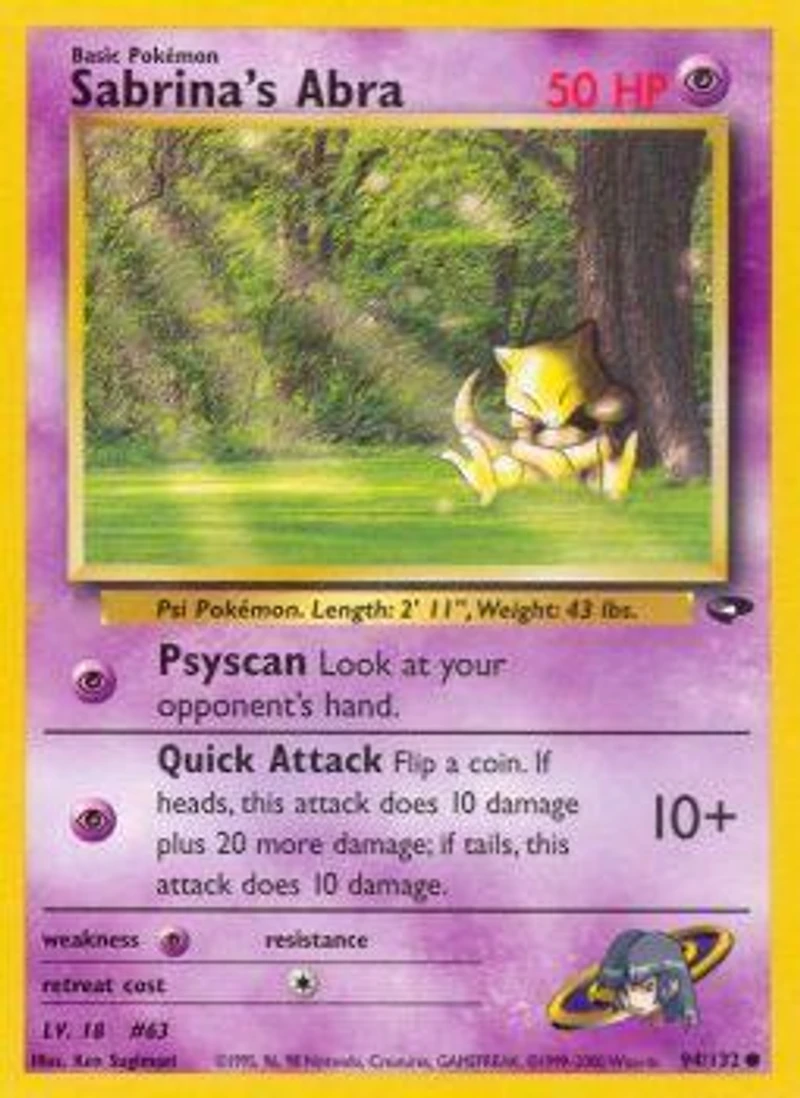 Sabrina's Abra - 94/132 - Common - Unlimited Edition