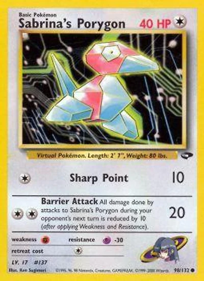 Sabrina's Porygon - 98/132 - Common - Unlimited Edition