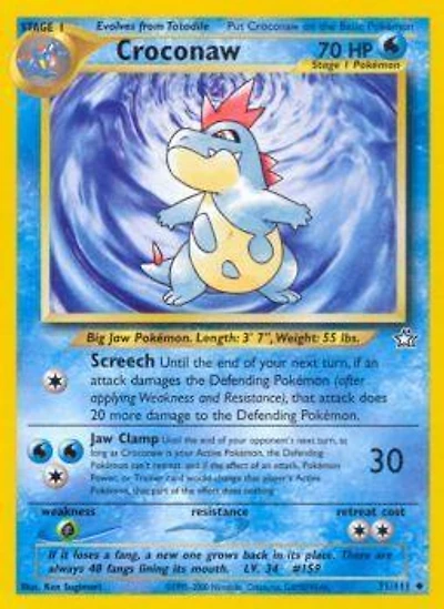 Croconaw - 31/111 - Uncommon - Unlimited Edition