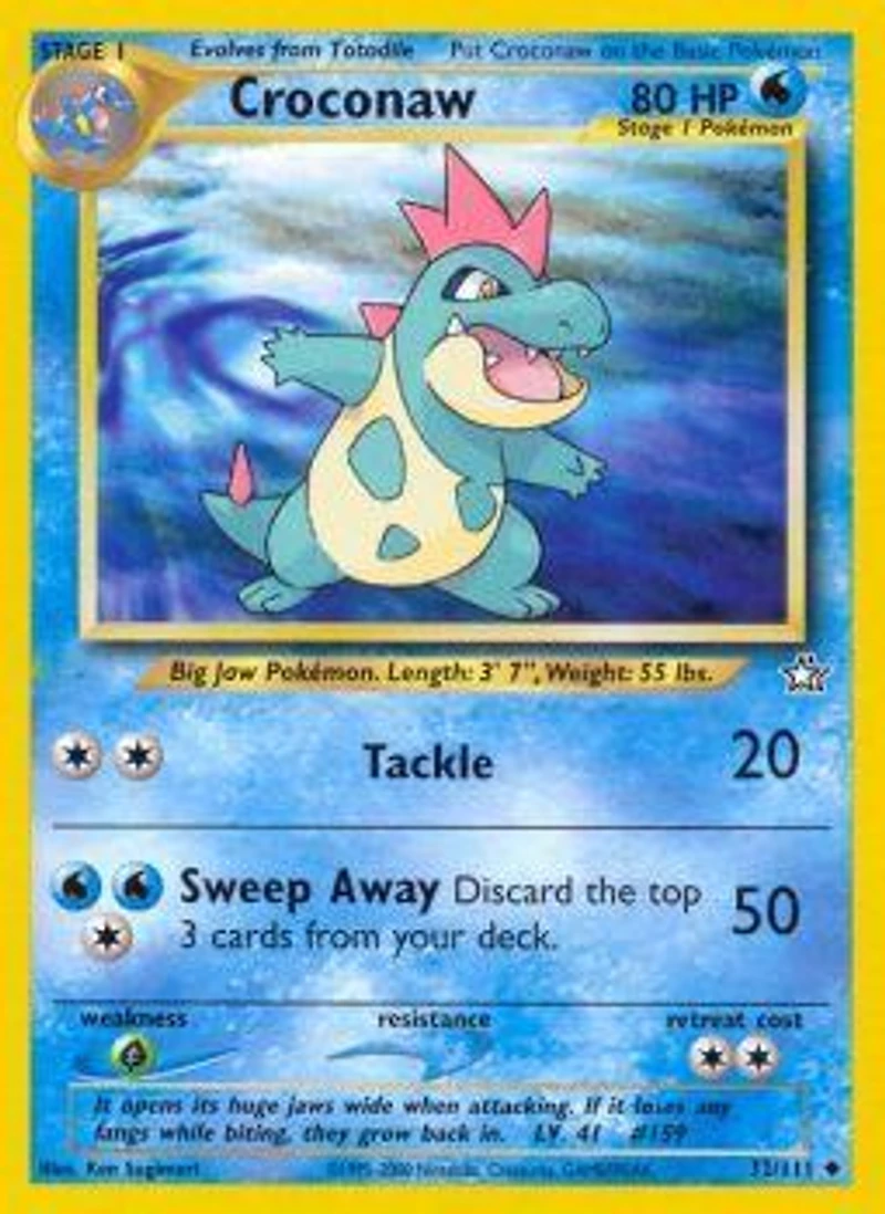 Croconaw - 32/111 Uncommon Unlimited Edition