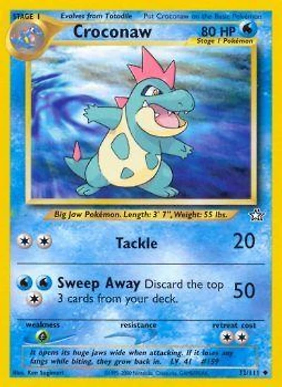 Croconaw - 32/111 Uncommon Unlimited Edition