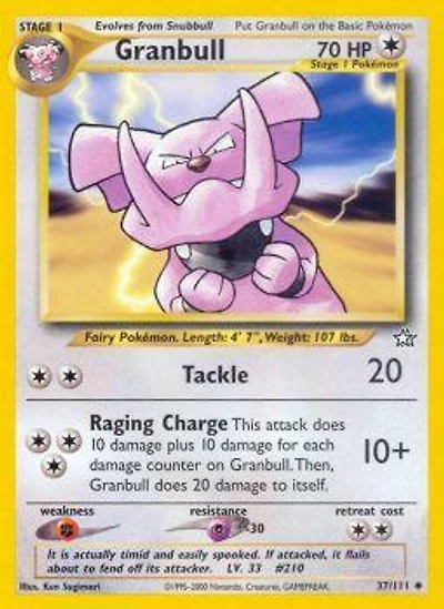 Granbull - 37/111 Uncommon Unlimited Edition