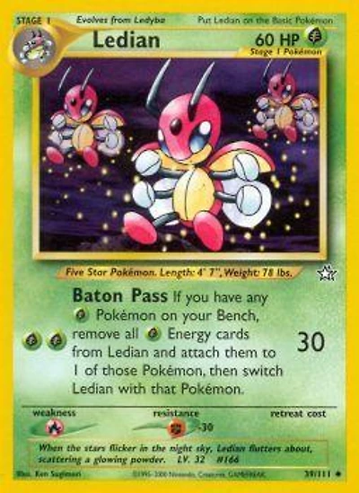 Ledian - 39/111 Uncommon Unlimited Edition