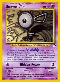 Unown [F] - 48/75 Uncommon Unlimited Edition