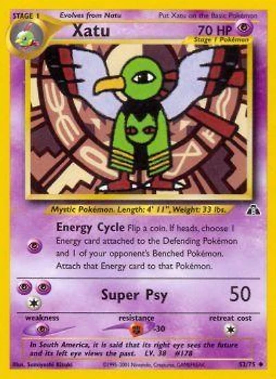 Xatu - 52/75 Uncommon Unlimited Edition