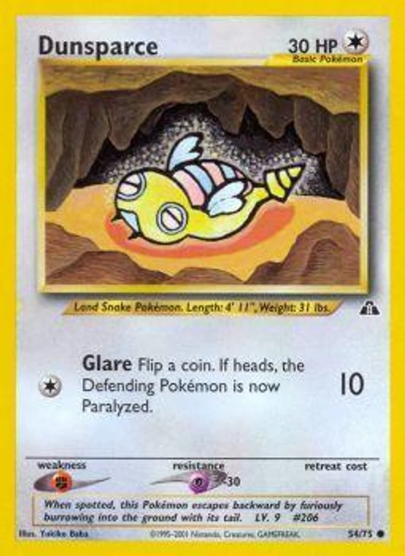 Dunsparce - 54/75 Common Unlimited Edition