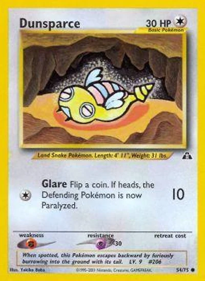 Dunsparce - 54/75 Common Unlimited Edition