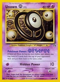Unown [O] - 69/75 Common Unlimited Edition