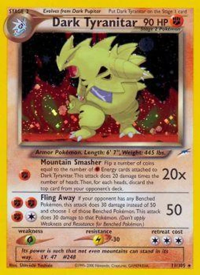 Dark Tyranitar - 11/105 - Holo Rare - Unlimited Edition