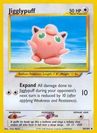Jigglypuff - 44/105 - Uncommon - Unlimited Edition