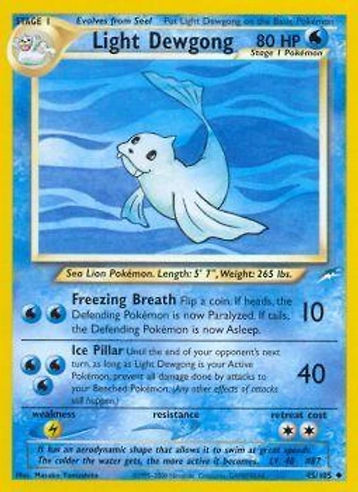 Light Dewgong - 45/105 Uncommon Unlimited Edition