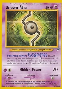 Unown [S] - 87/105 Common Unlimited Edition