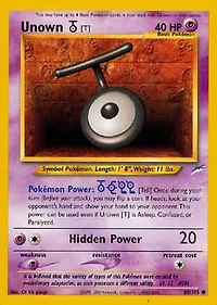 Unown [T] - 88/105 Common Unlimited Edition
