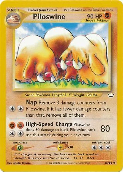 Piloswine - 36/64 - Uncommon - Unlimited Edition