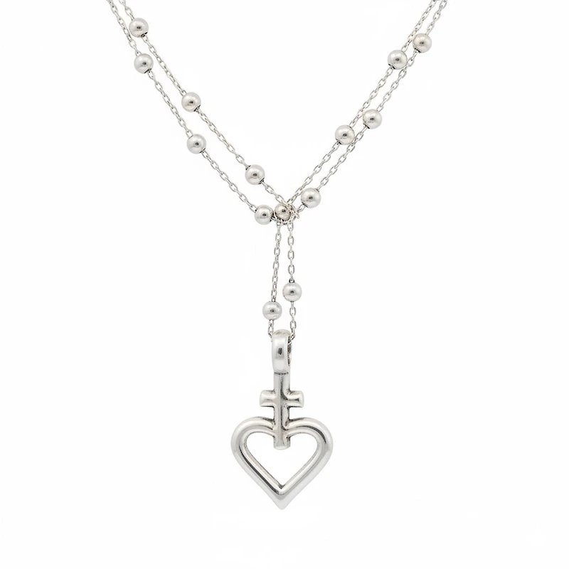 Collar Corazón Cruz