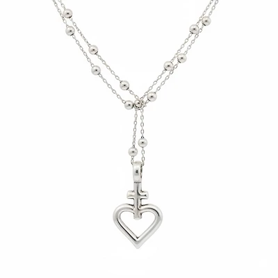Collar Corazón Cruz