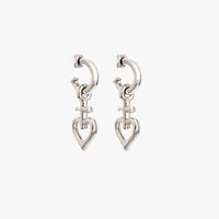 Pendientes aro Corazón Cruz