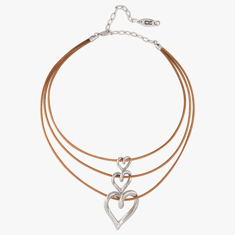 Collar Corazón Cuero