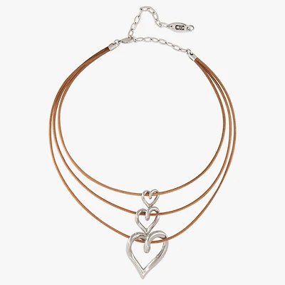 Collar Corazón Cuero