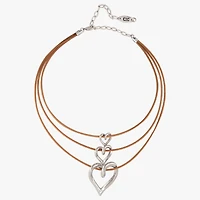 Collar Corazón Cuero