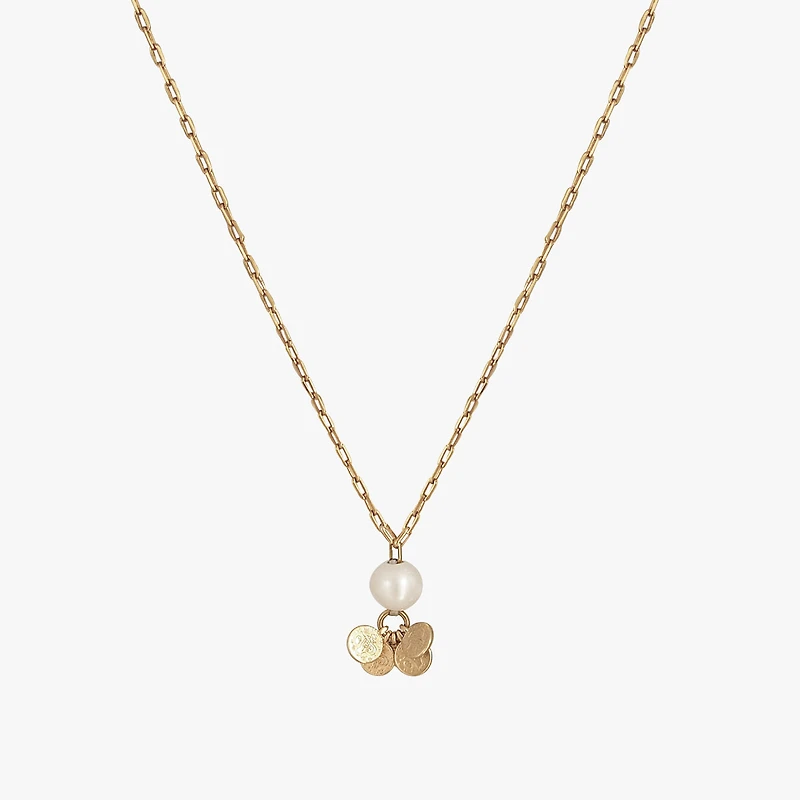 Collar Moneda Perla