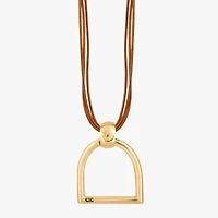 Collar Estribo Cuero Oro