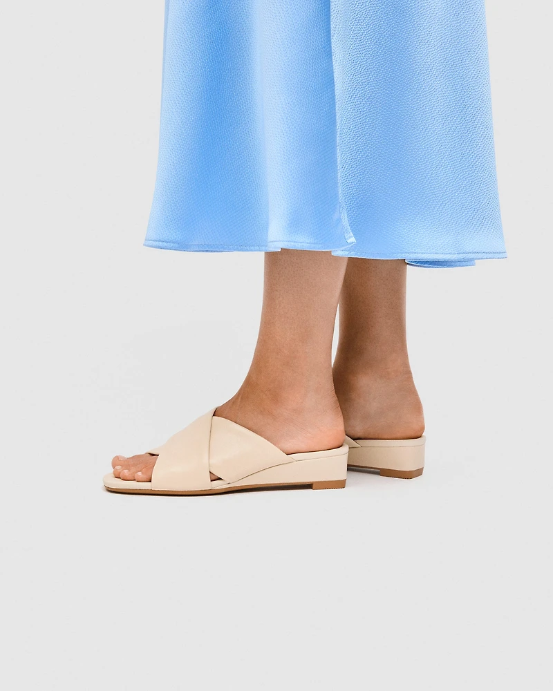 Women's ECCO® Astrid Leather Wedge Slide