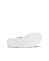 Women's ECCO® Flowt Leather Cork Heeled Wedge Sandal
