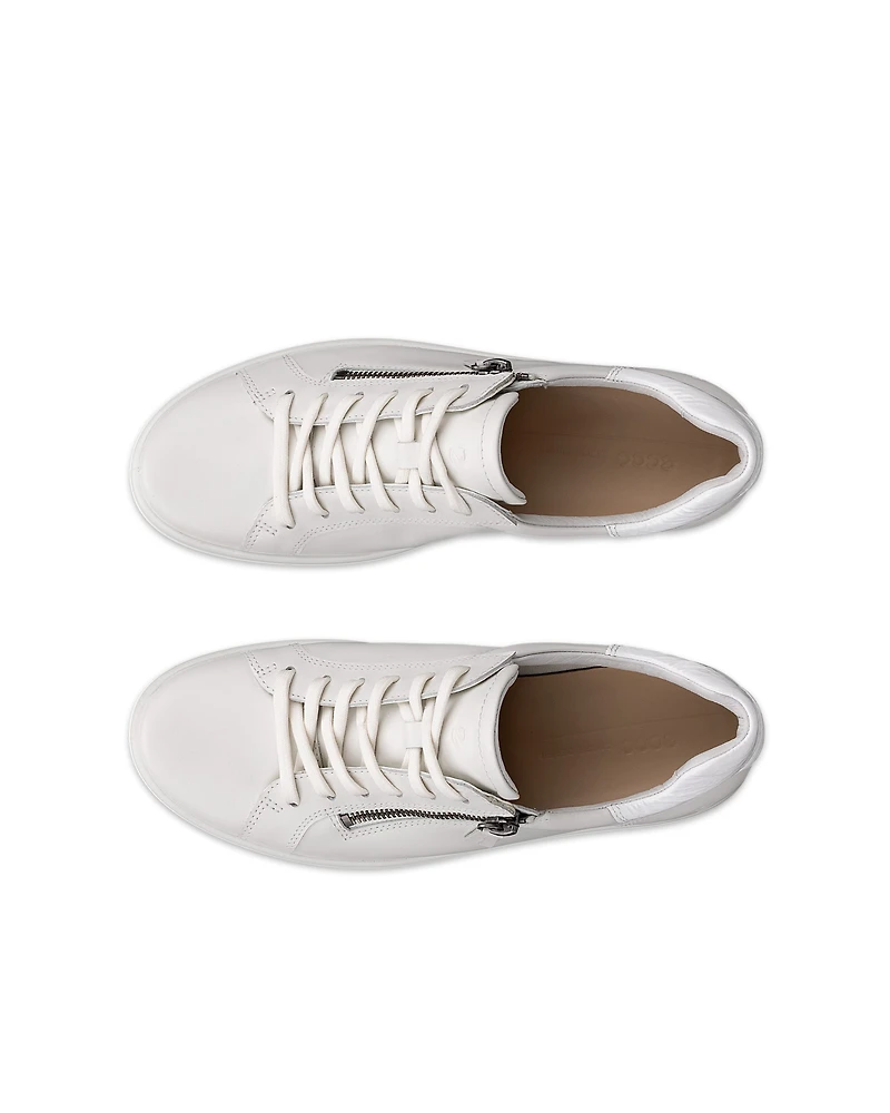 Women's ECCO® Soft 7 Leather Side-Zip Sneaker