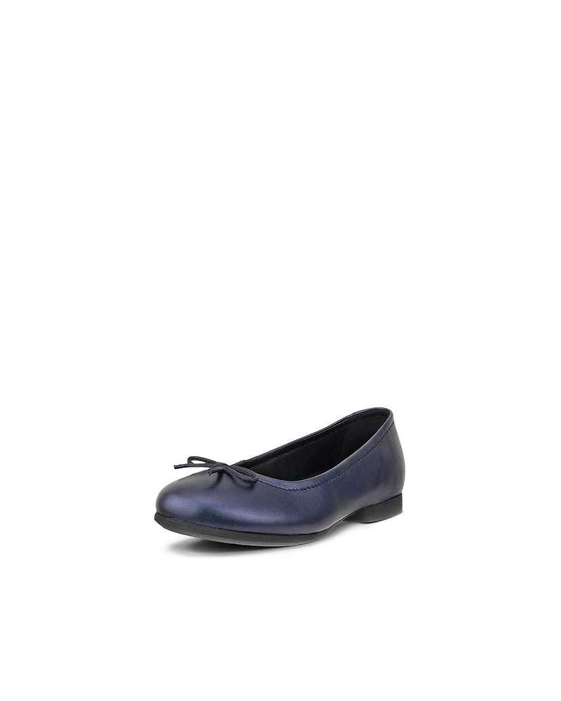 Kids' ECCO® Anine Leather Ballerina Flat