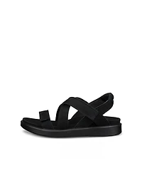 Women's ECCO® Soft Sandal Nubuck Two Strap Sandal