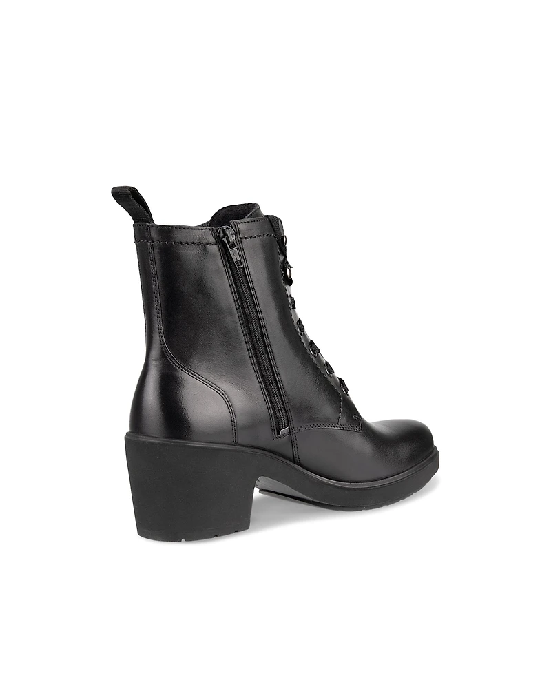 Women's ECCO® Metropole Zurich Leather Lace-Up Mid-Cut Boot