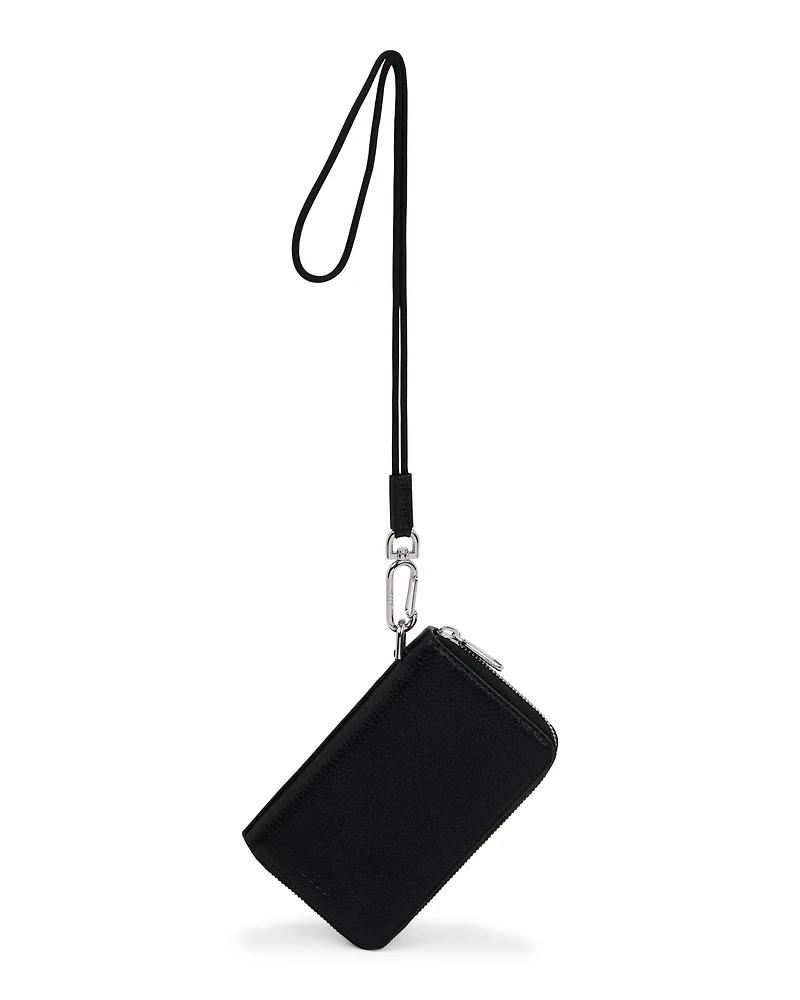 ECCO® Zip Around Pebbled Leather Pouch Wallet
