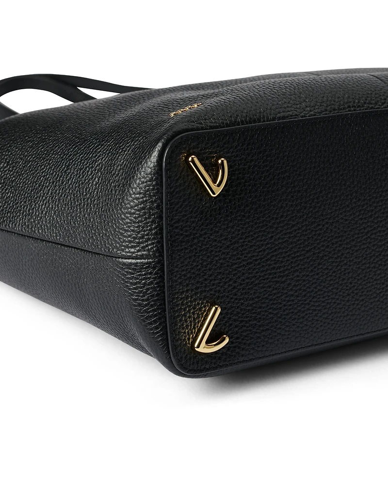 ECCO® Tote M Pebbled Leather Tote Bag