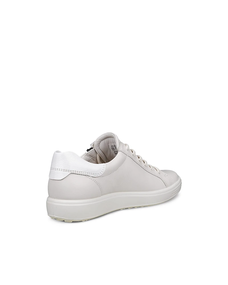 Women's ECCO® Soft 7 Leather Side-Zip Sneaker