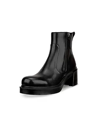 Women's ECCO® Metropole Seoul 45 Leather Heeled Mid-Cut Boot
