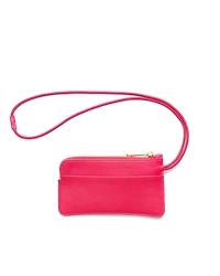 ECCO® Wristlet Soft Pebbled Leather Small Pouch Bag