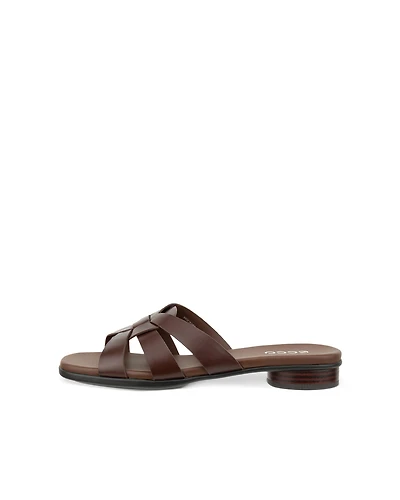 Women's ECCO® Sculpted Alba 25 Leather Cross-Strap Slide