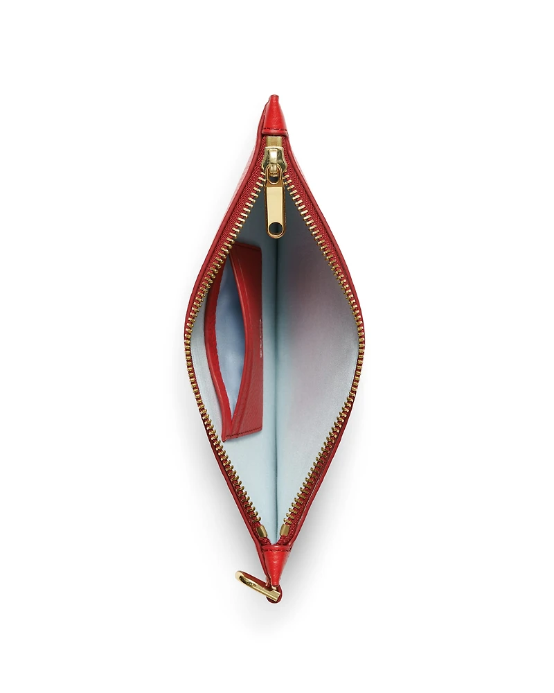 ECCO® Wristlet Pebbled Leather Pouch Bag