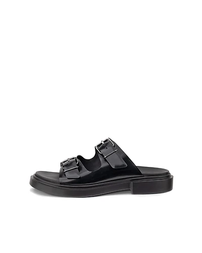 Women's ECCO® Metropole Seoul Patent Leather Two Strap Sandal