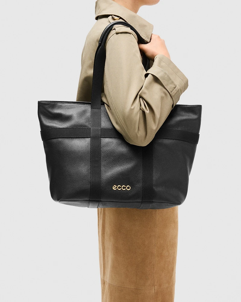 ECCO® Globetrotter Waterproof Pebbled Leather Tote Bag