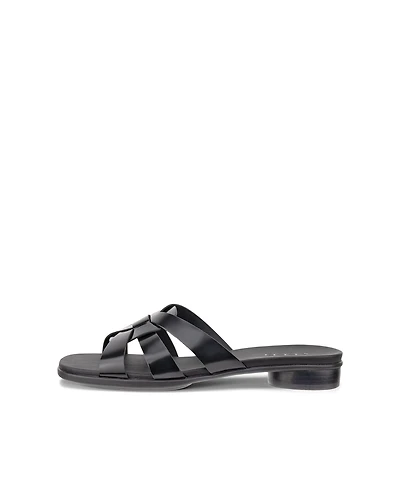 Women's ECCO® Sculpted Alba 25 Patent Leather Cross-Strap Slide