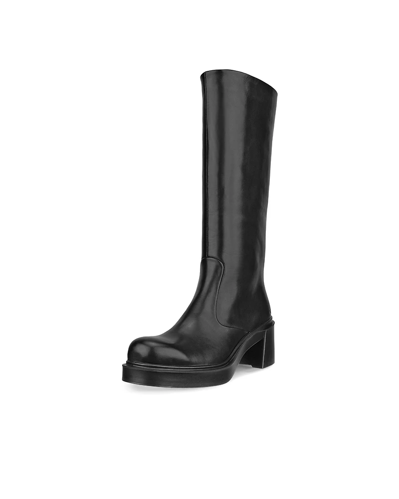 Women's ECCO® Metropole Seoul 45 Leather Block-Heeled High-Cut Boot