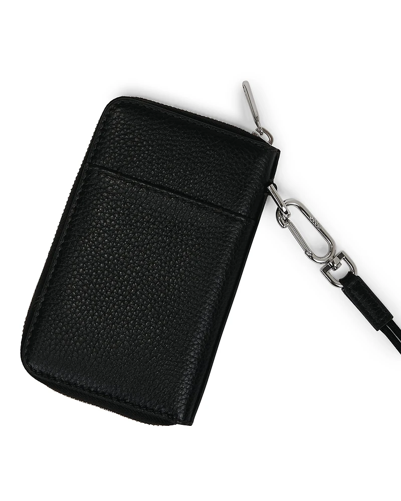 ECCO® Zip Around Pebbled Leather Pouch Wallet