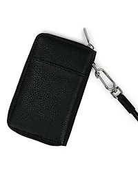 ECCO® Zip Around Pebbled Leather Pouch Wallet