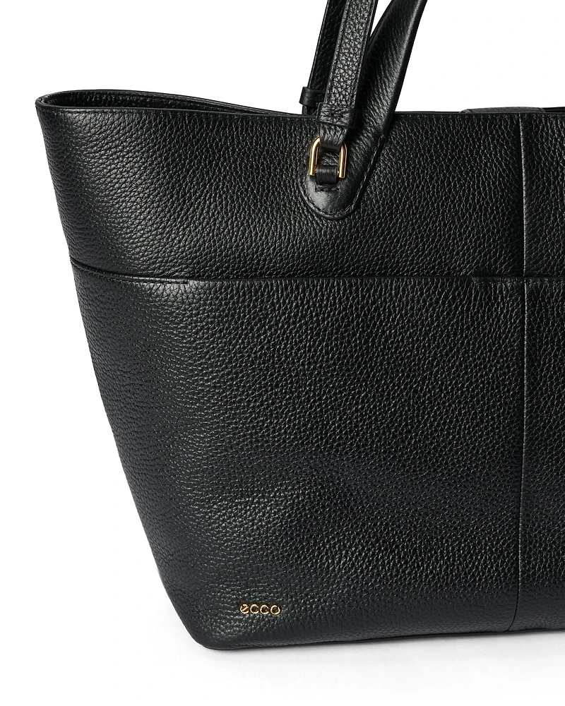ECCO® Tote M Pebbled Leather Tote Bag