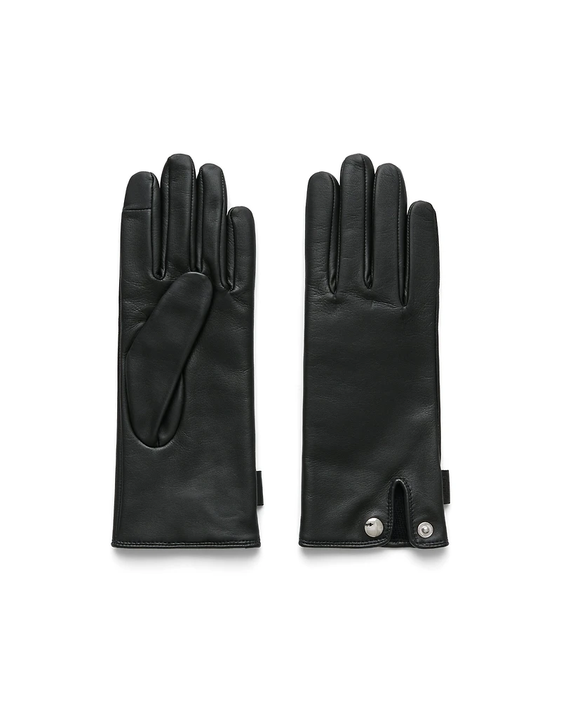 Women's ECCO® Snap Leather Gloves